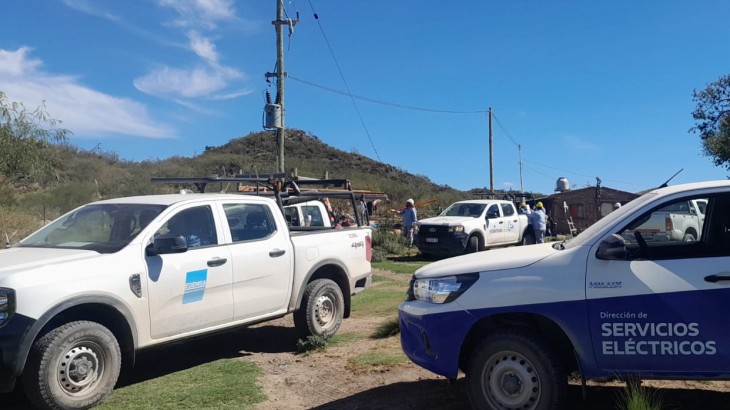 Quedó habilitada en su totalidad la obra de electrificación rural Cajón de Mayo - Arroyo Los Patos