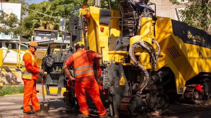 Avanzan las obras de reacondicionamiento de calzada en Ciudad